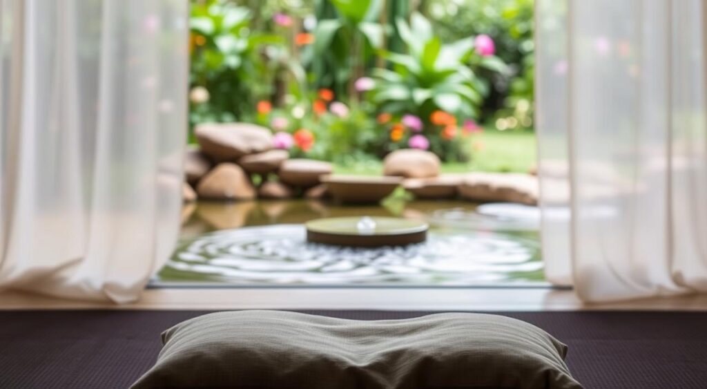 espaço tranquilo para meditação mulheres praticando meditação feminina guiada depois dos 50