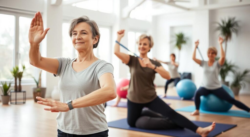 exercícios físicos para mulheres maduras